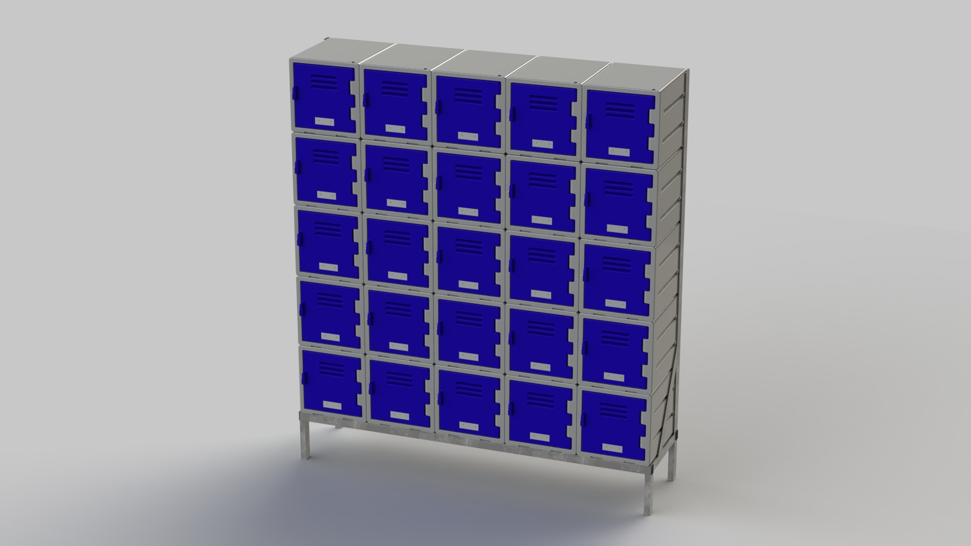 5 Wide x 5 High Food Locker (25 Compartments) on single galvanized steel frame